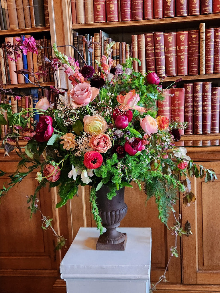 Rich and colourful florals at Barnbougle Castle