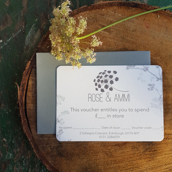 Rose and Ammi gift voucher