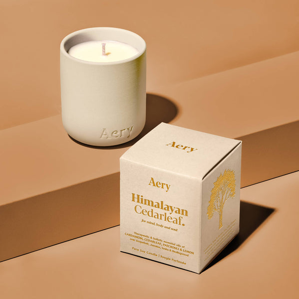 Aery Scented Candle Himalayan Cedar leaf Edinburgh delivery Rose & Ammi