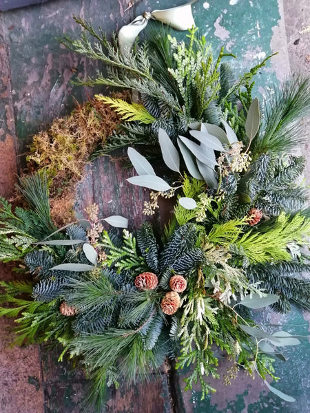 Luxury fresh Christmas Wreath - pre-order now for delivery/collection from 7th December - Rose and Ammi Flowers Edinburgh florist