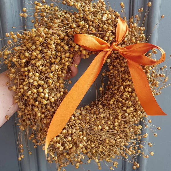 Dried Flower wreath - Flax