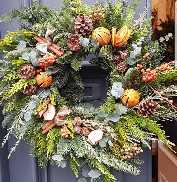 Christmas Wreath Workshop - Friday 2nd December 6.45pm - 9pm - Rose and Ammi Flowers Edinburgh florist