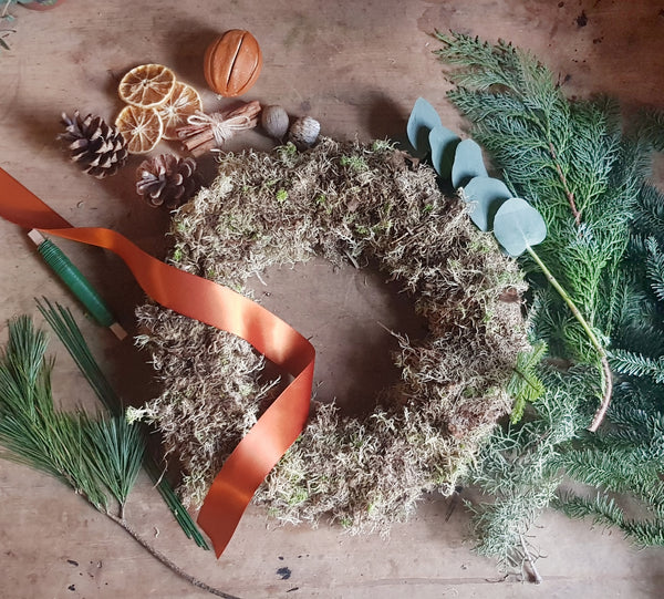 Christmas Wreath Kit Edinburgh delivery, make your own Christmas wreath