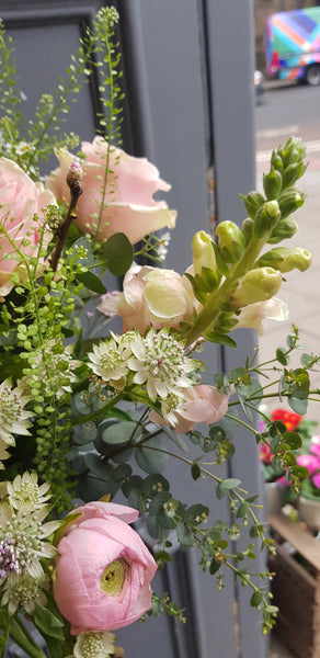 Pink Rose Bouquet - Rose and Ammi Flowers Edinburgh florist