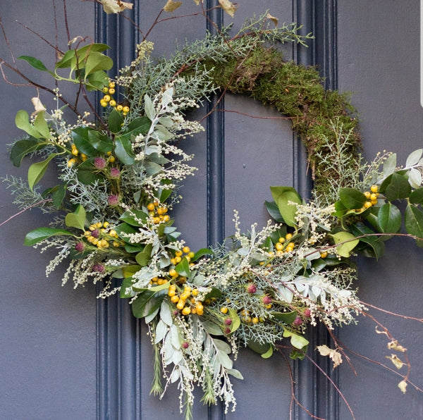 Christmas Wreath Workshop - Sunday 27 November 3.30pm - 5.45pm - Rose and Ammi Flowers Edinburgh florist