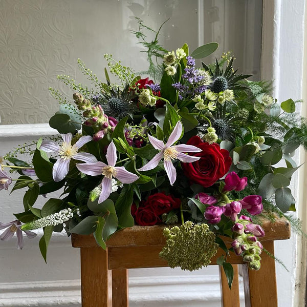 Wild Romance Bouquet - Christmas at Rose and Ammi Flowers Edinburgh florist