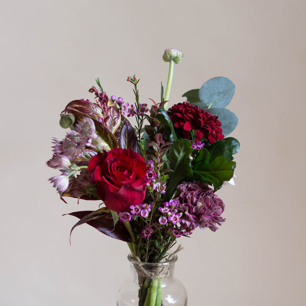 Red Rose Posy - Rose and Ammi Flowers Edinburgh florist